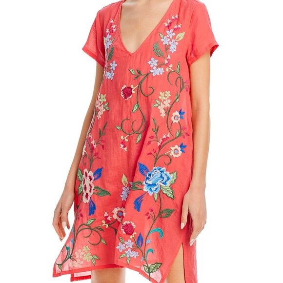 Johnny Was Dresses & Skirts - Johnny Was Calypso Coral Drape Tunic Shift Dress | NWT | XS